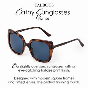 Talbots Tortoise Print Square Sunglasses